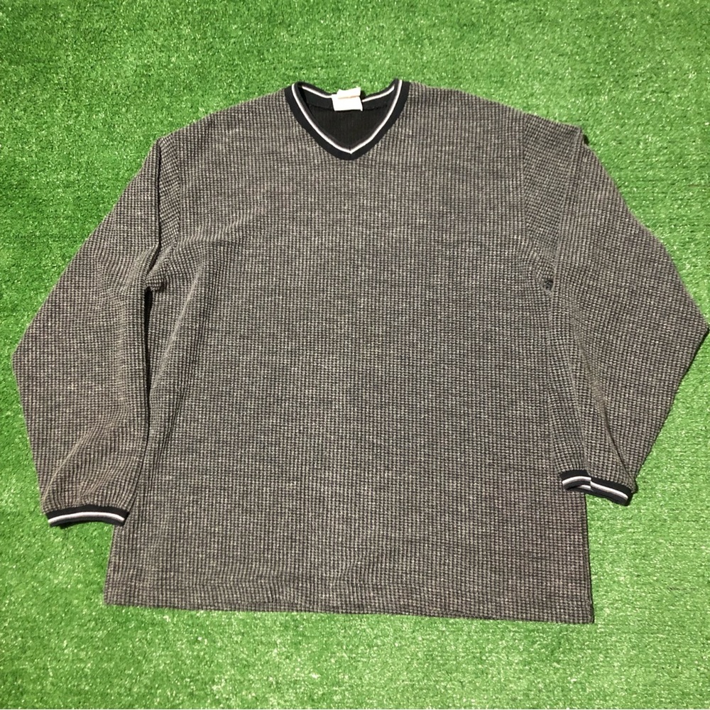 Vintage Wooden Dog thermal sweatshirt size Large.